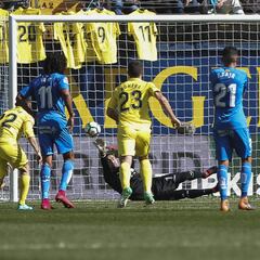 Asenjo para dos penaltis, frena al Getafe y rescata al Villarreal