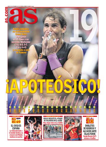 Rafa Nadal a través de las portadas de As