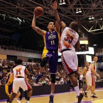 Nacho Martín contra el UCAM Murcia el 30 de marzo.