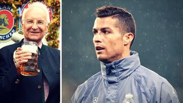 Edmund Stoiber y Cristiano Ronaldo.