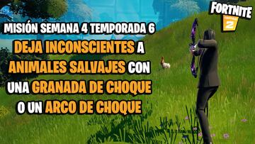 Fortnite: cómo dejar inconscientes a animales salvajes con una granada de choque o un arco de choque