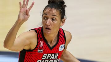 Laia Palau of Spar Girona gestures during semifinal 1 in the Queen&acute;s Cup 2021 in the match between Perfumerias Avenida and Spar Girona at the Fuente de San Luis pavilion, La Fonteta. March 6, 2021. Valencia, Spain
 AFP7 
 06/03/2021 ONLY FOR USE IN SPAIN