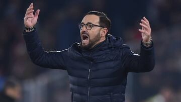 Bordalás en el banquillo del Getafe.