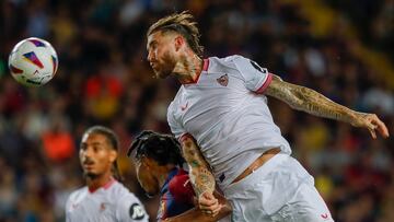 Sergio Ramos, ante el Barça.