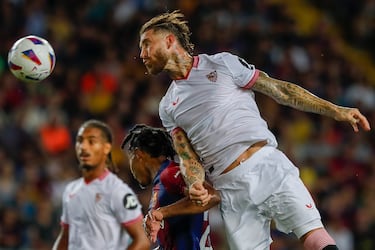 Sergio Ramos en un momento del partido.