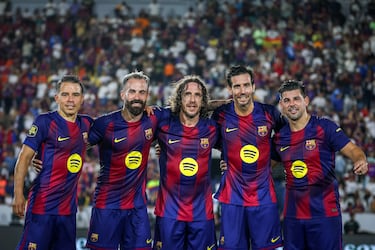 Saviola, Marc Crosas, Puyol, Marc Valiente y Nolito.