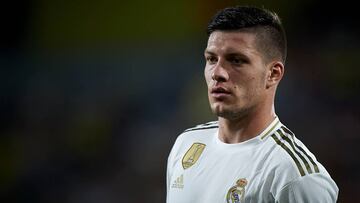 Jovic, en un partido con el Real Madrid.