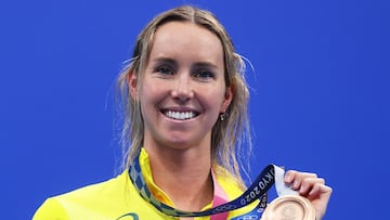 Emma McKeon, con el bronce obtenido en los 100 mariposa. 