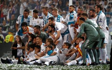 Los festejos del Real Madrid tras lograr la decimotercera