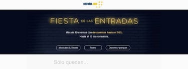 Fiesta de las entradas: 80 eventos con grandes descuentos