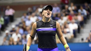 Bianca Andreescu, durante el partido.