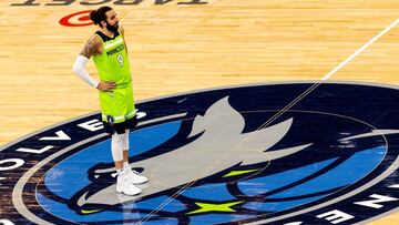 Ricky Rubio, base de los Minnesota Timberwolves, durante el partido contra los New Orleans Pelicans.