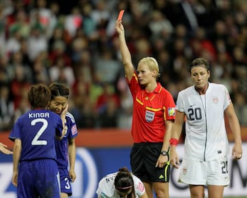 Bibiana Steinhaus pictured during the 2011 Women's World Cup finals in Germany.