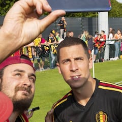 Eden Hazard llegó a Bélgica pendiente de su futuro
