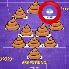 Los memes del tropiezo de Messi contra Venezuela