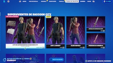 fortnite skins leon claire resident evil