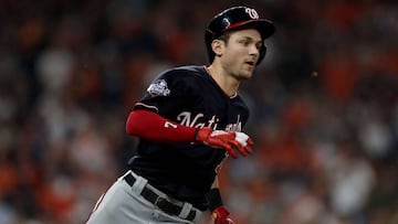 Trea Turner #7 durante el juego 6 de la Serie Mundial, Astros vs. Nationals. Houston, Texas. Octubre 29, 2019. 