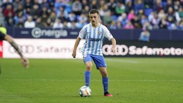 Ismael Casas, durante un partido en La Rosaleda.