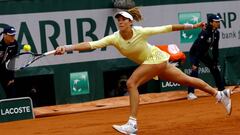 La tenista espa&ntilde;ola Garbi&ntilde;e Muguruza, en el partido ante Anna Karolina Schmiedlova.