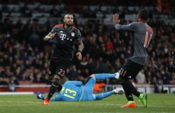 El show de Vidal en la goleada del Bayern sobre Arsenal