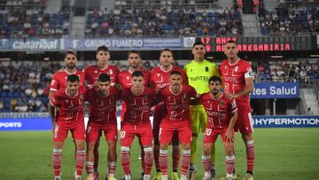 El once del FC Cartagena en Tenerife.