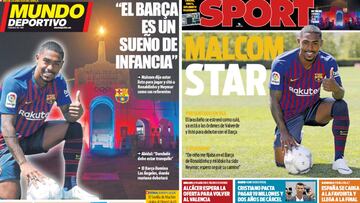 Portadas de Mundo Deportivo y Sport del viernes 27 de julio de 2018.