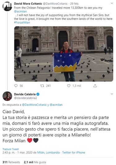 La particular historia de un fanático chileno del Milan