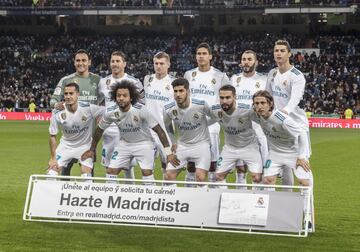 Equipo del Real Madrid.