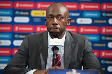 Photo during Paulo Wanchope Press Conference, after  the match Mexico vs Costa Rica, at MetLife Stadium Corresponding ti the Quarter Finals, Gold Cup CONCACAF 2015

Foto de la conferencia de prensa de Paulo Wanchoep porterior al Partido Mexico vs Costa Rica , Partido Corrrespondiente a los Cuartos de Final de la Copa Oro CONCACAF 2015

19/07/2015/ MEXSPORT/ David Leah

Estadio MetLife 
