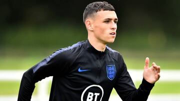 Phil Foden, con la selección Sub-21 de Inglaterra.