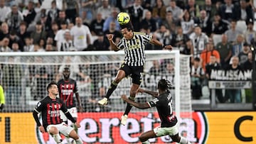 Juan Guillermo Cuadrado durante un partido con Juventus.