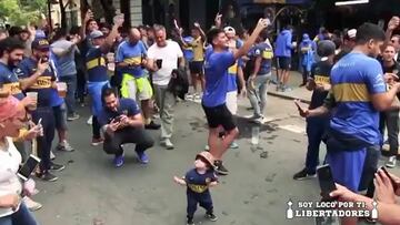 El niño que se robó la película en la previa del Boca-River