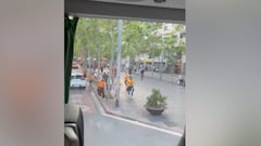 Salvajes del San Andreu apedrean el bus del Rayo Majadahonda: viral lo que sucede dentro