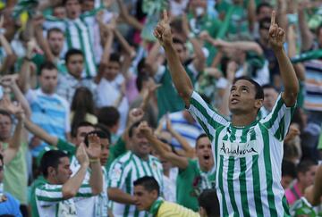 62 partidos con el Betis y 21 con el Valencia. En el Betis estuvo tres temporadas, en dos etapas diferentes. Con los verdiblancos marcó 34 goles y ganó la Copa del Rey en 2004-05. Con el valencia sólo estuvo una temporada pero levantó los títulos de Liga y Copa de la UEFA en 2003-04. Marcó 8 tantos con los ché.