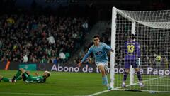 Gabri Veiga celebra un gol anotado contra el Betis en el Benito Villamarín.