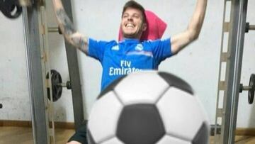 Un jugador del Valencia la lía al publicar una foto entrenando con la camiseta del Madrid