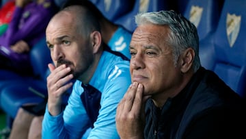 Sergio Pellicer, durante el Málaga CF - Levante UD.