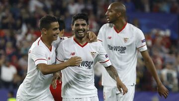 Ben Yedder, Banega y Nzonzi. 