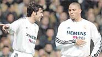 <b>PAREJA DIABÓLICA.</b> Pocos dudarán ya de que Raúl y Ronaldo forman la pareja de delanteros más peligrosa del fútbol mundial. El capitán abrió la lata con un magnífi co cabezazo cruzado y Ronie fi rmó el 2-0 a su estilo. Velocidad, recorte y tirazo. Una pareja letal. Los mejores.