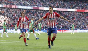 El canterano rojiblanco sentenció el partido tras rematar a placer un tiro de Correa rechazado por Pacheco.