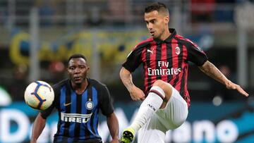 Suso (Mil&aacute;n), en el reciente derbi contra el Inter.