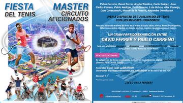 Cartel promocional de la Fiesta del Tenis, donde acudir&aacute;n Pablo Carre&ntilde;o, David Ferrer o Carla Su&aacute;rez, que se celebrar&aacute; este 32 de diciembre en el Vel&oacute;dromo Luis Puig de Valencia.