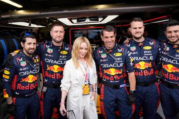 Kylie Minogue durante el Gran Premio de M車naco de la F車rmula 1.