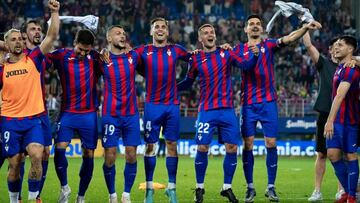 Celebración armera tras ganar al Tenerife