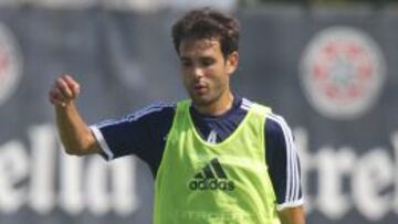 Oubiña, durante un entrenamiento.