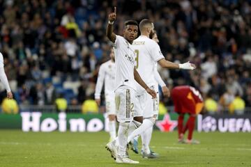 Rodrygo celebra uno de sus goles frente al Galatasaray.