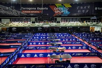 Palau Catalunya de Tarragona, listo para la semana de tenis de mesa