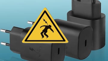 cargadores samsung, peligro, temu