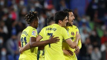 Gerard Moreno of Villarreal celebrates a goal during the spanish league, La Liga Santander, football match played between Getafe CF and Villarreal CF at Coliseum Alfonso Perez stadium on April 16, 2022, in Getafe, Madrid, Spain.
AFP7
16/04/2022 ONLY FO