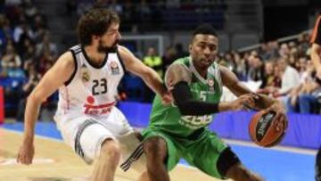 Sergio Llull ante Keith Langford.